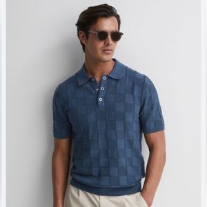 Reiss men’s blue polo shirt size large, NWT, brand new, with tags